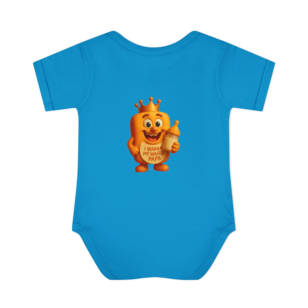 Infant Bodysuit — Cute 'Prince Waffle' Cartoon Baby Onesie