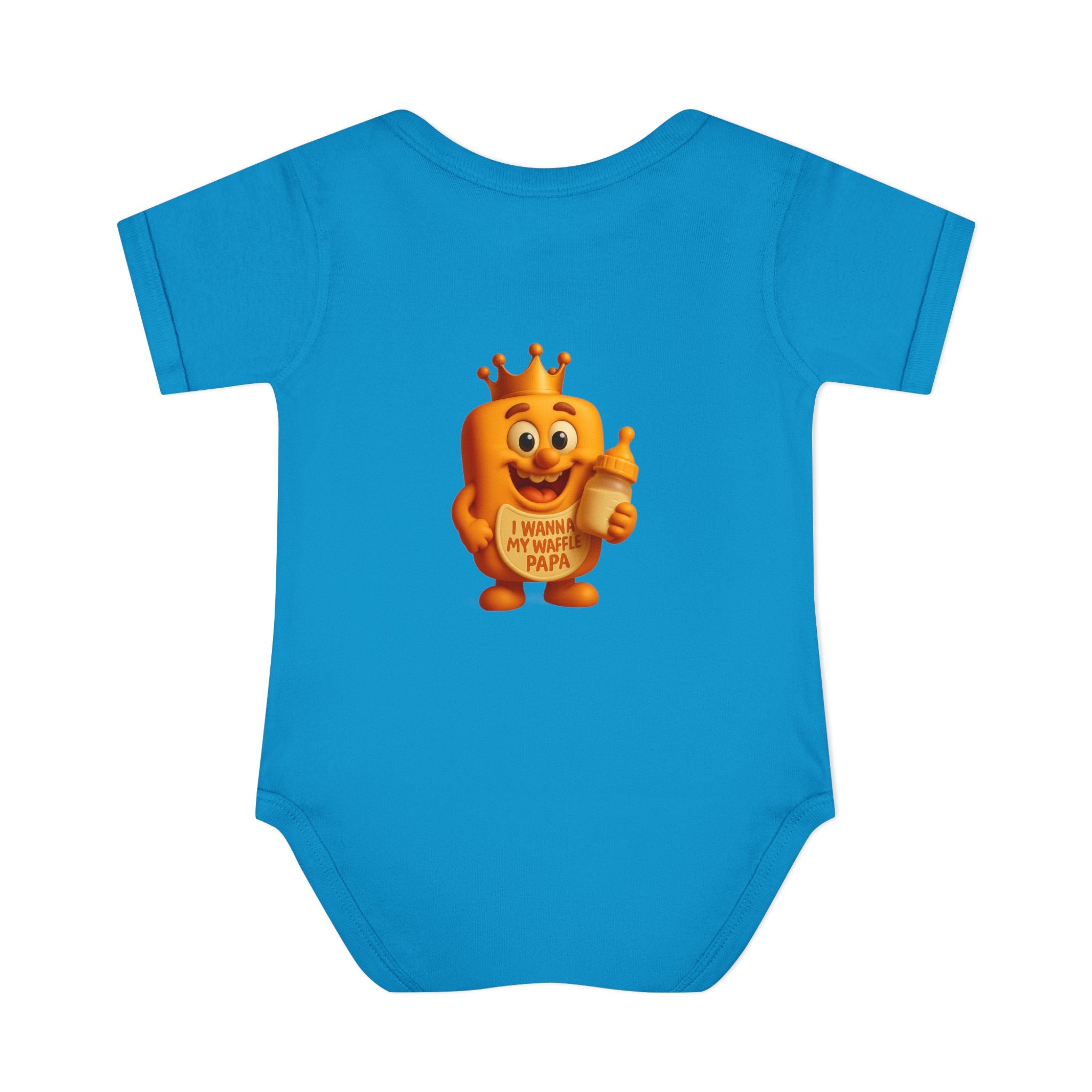 Infant Bodysuit — Cute 'Prince Waffle' Cartoon Baby Onesie