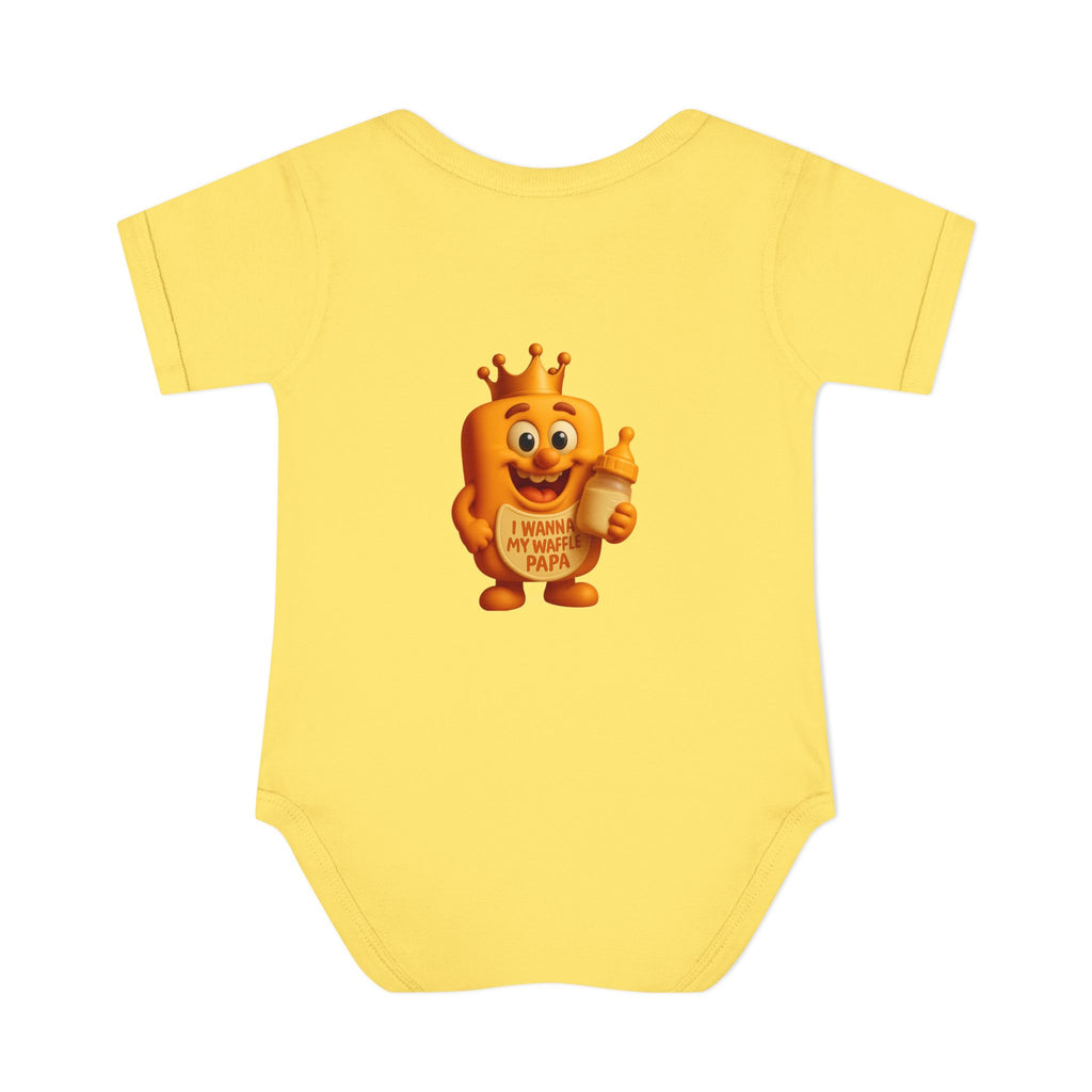 Infant Bodysuit — Cute 'Prince Waffle' Cartoon Baby Onesie