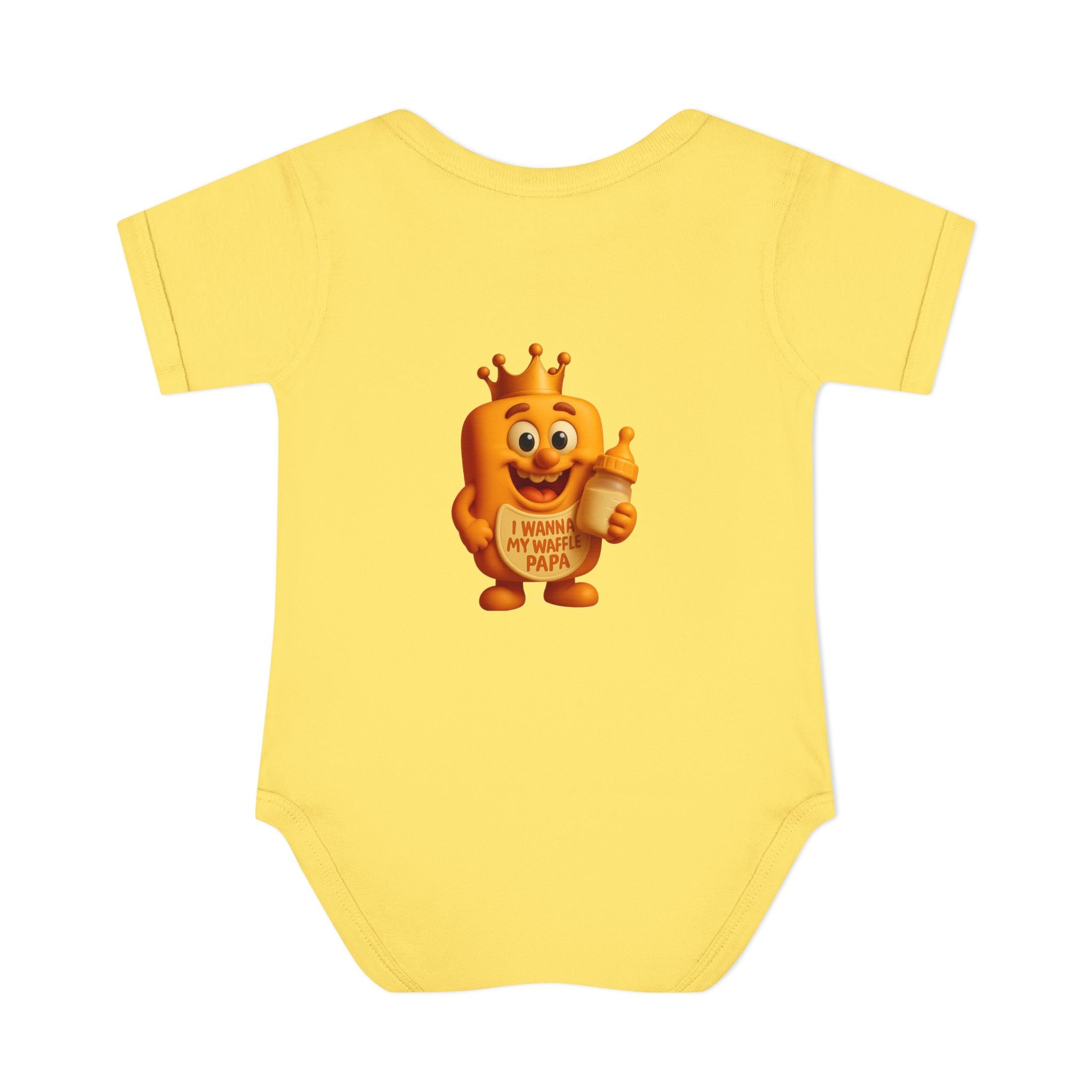 Infant Bodysuit — Cute 'Prince Waffle' Cartoon Baby Onesie