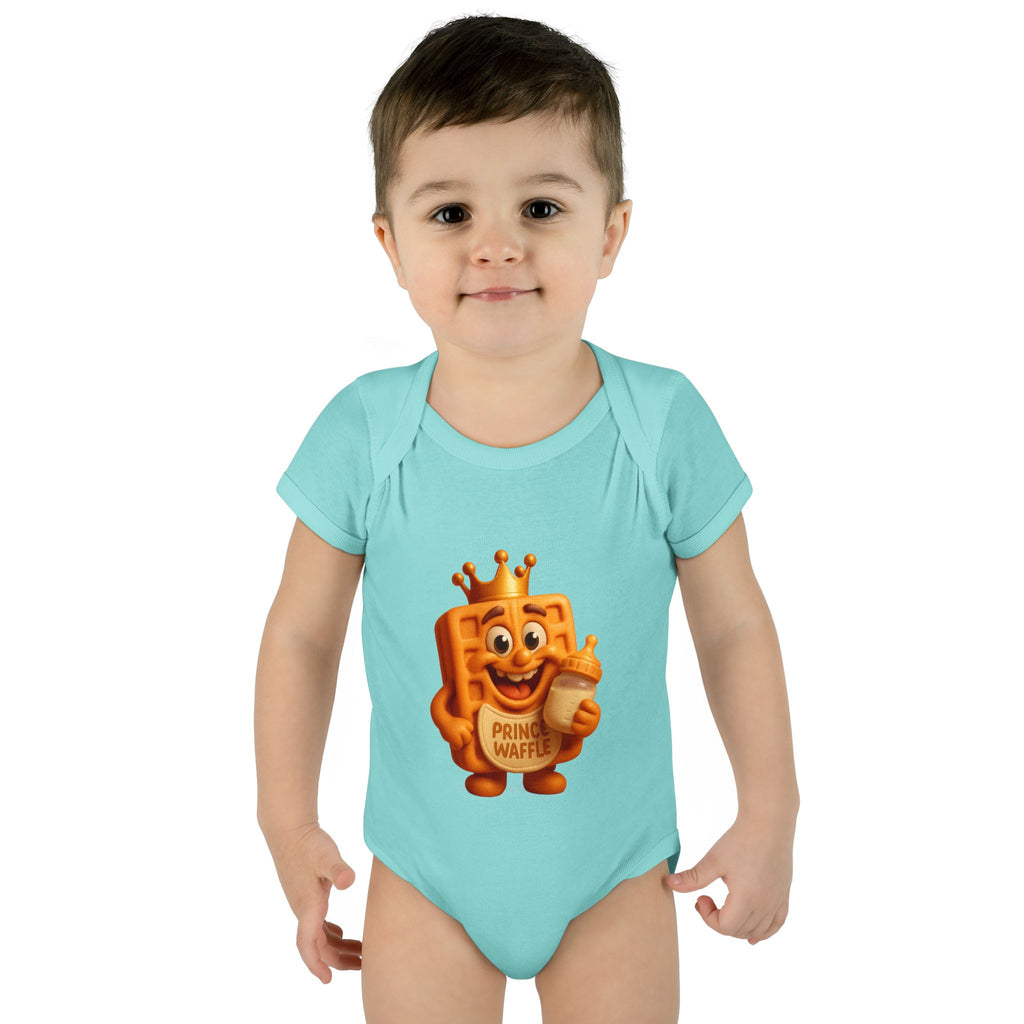 Infant Bodysuit — Cute 'Prince Waffle' Cartoon Baby Onesie