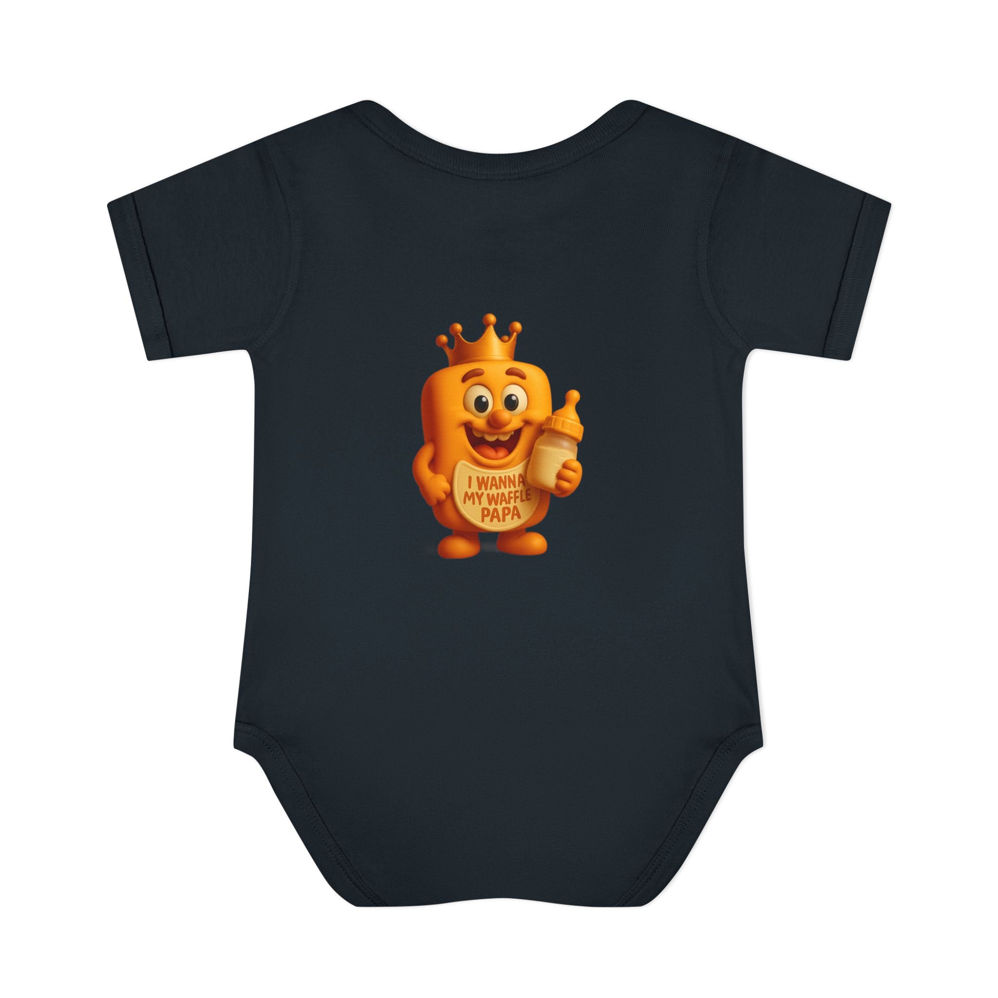 Infant Bodysuit — Cute 'Prince Waffle' Cartoon Baby Onesie