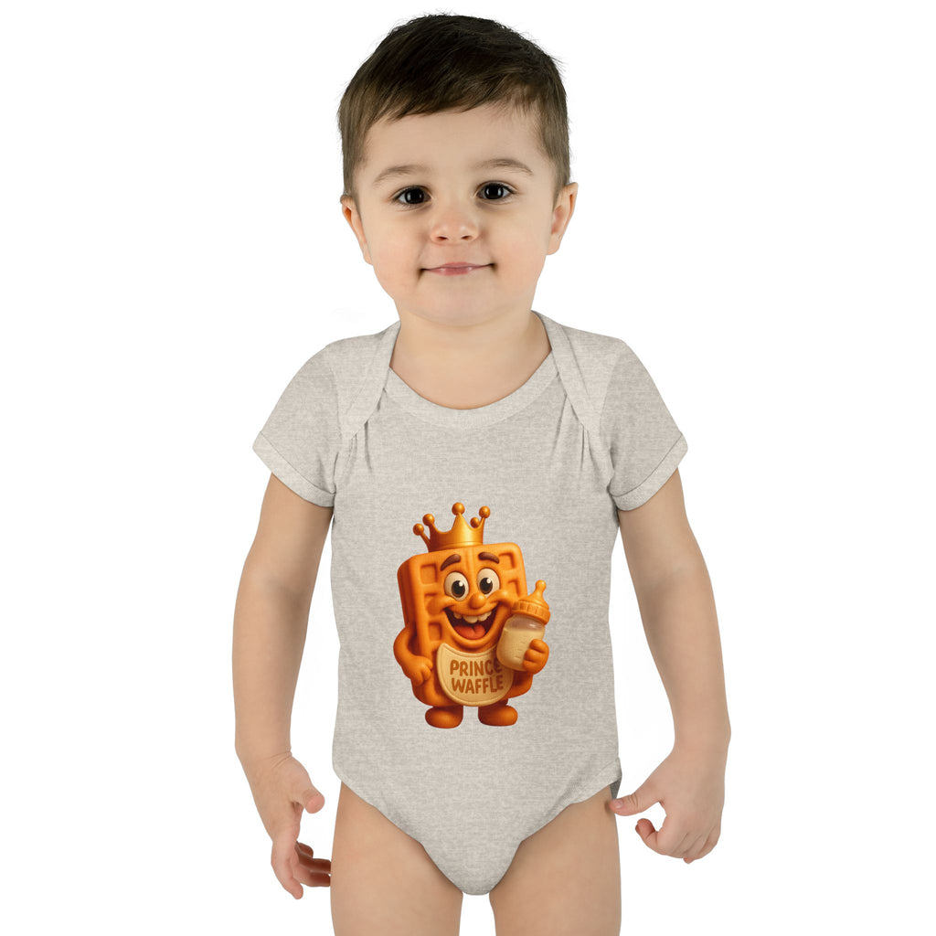 Infant Bodysuit — Cute 'Prince Waffle' Cartoon Baby Onesie