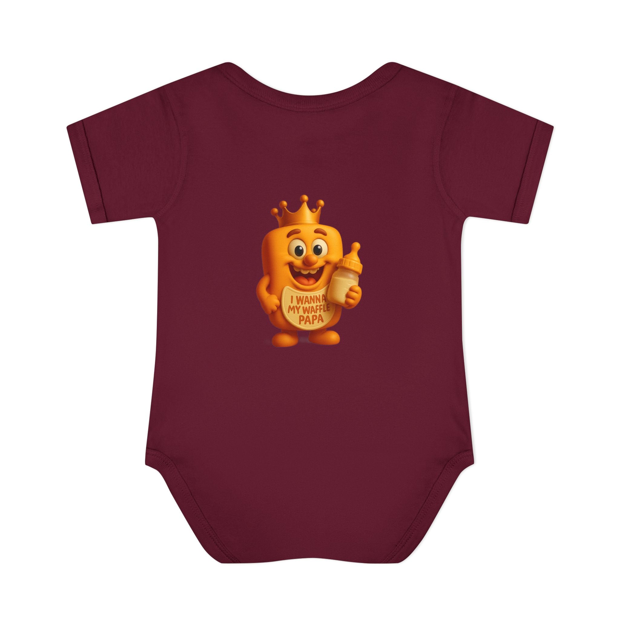 Infant Bodysuit — Cute 'Prince Waffle' Cartoon Baby Onesie