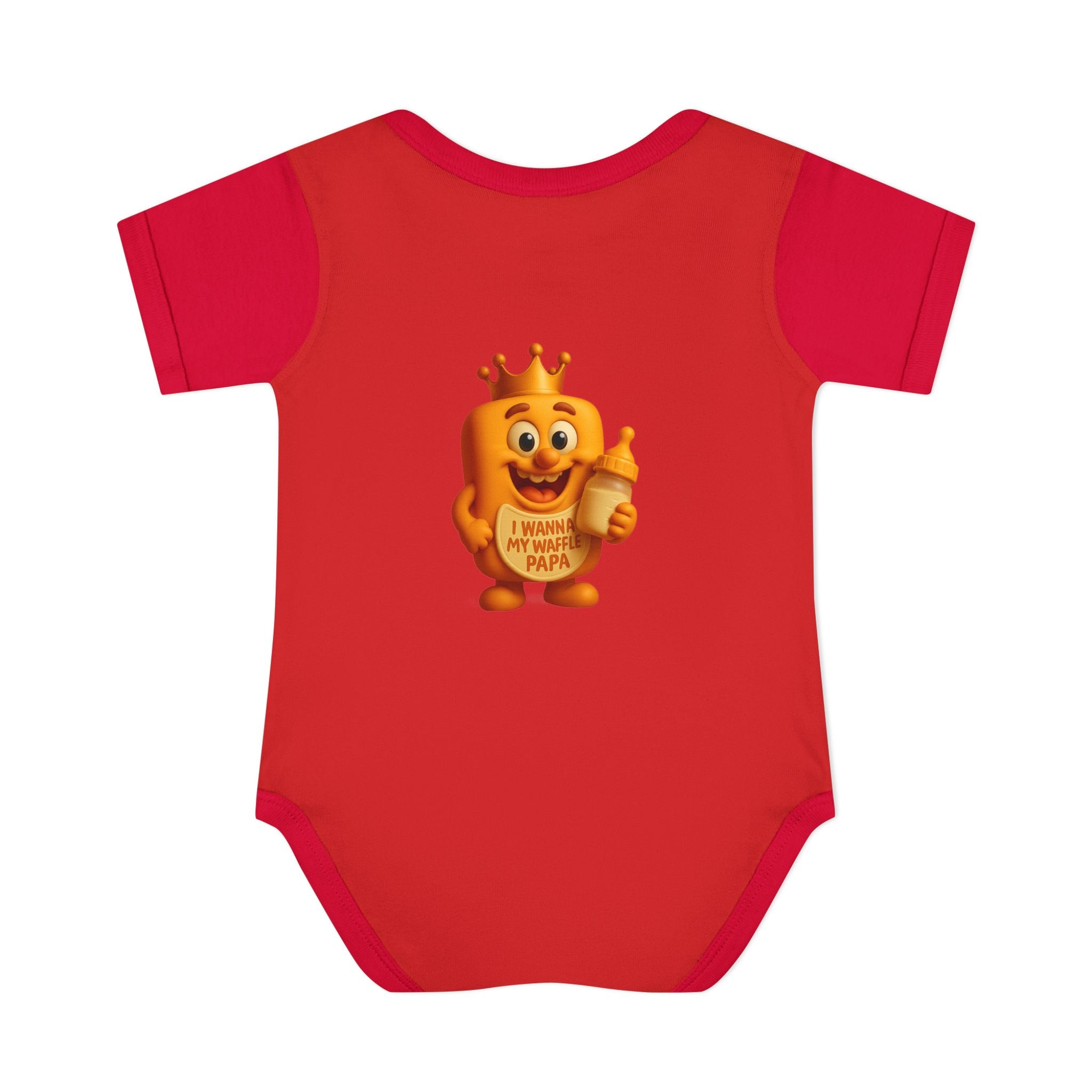 Infant Bodysuit — Cute 'Prince Waffle' Cartoon Baby Onesie