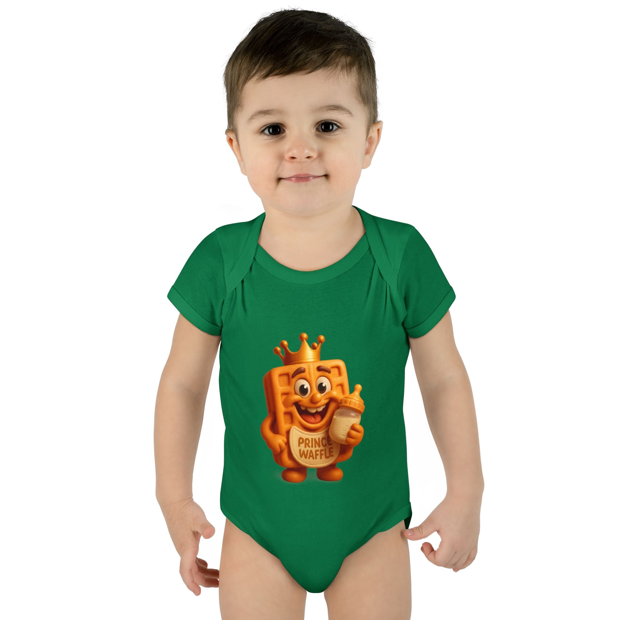 Infant Bodysuit — Cute 'Prince Waffle' Cartoon Baby Onesie