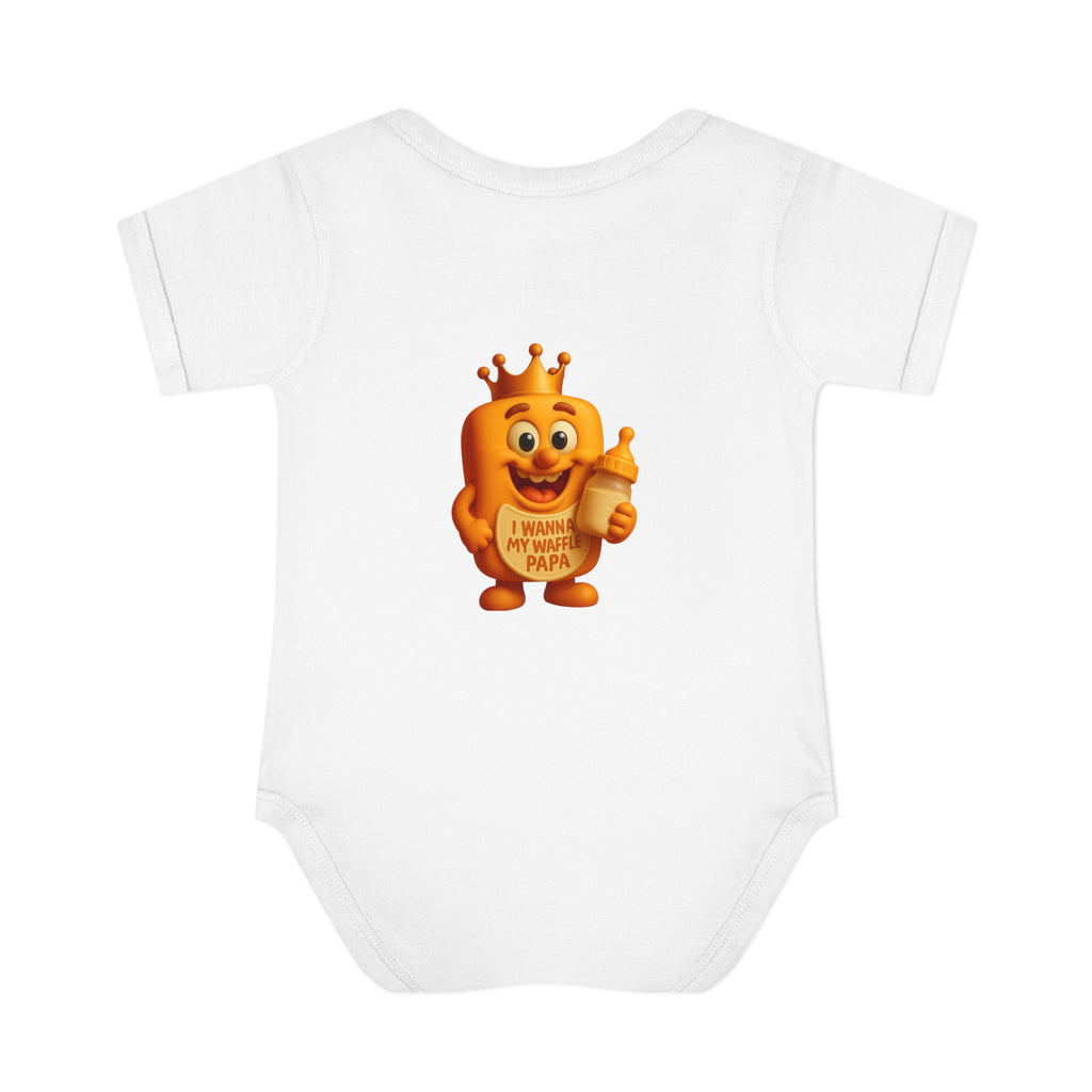 Infant Bodysuit — Cute 'Prince Waffle' Cartoon Baby Onesie
