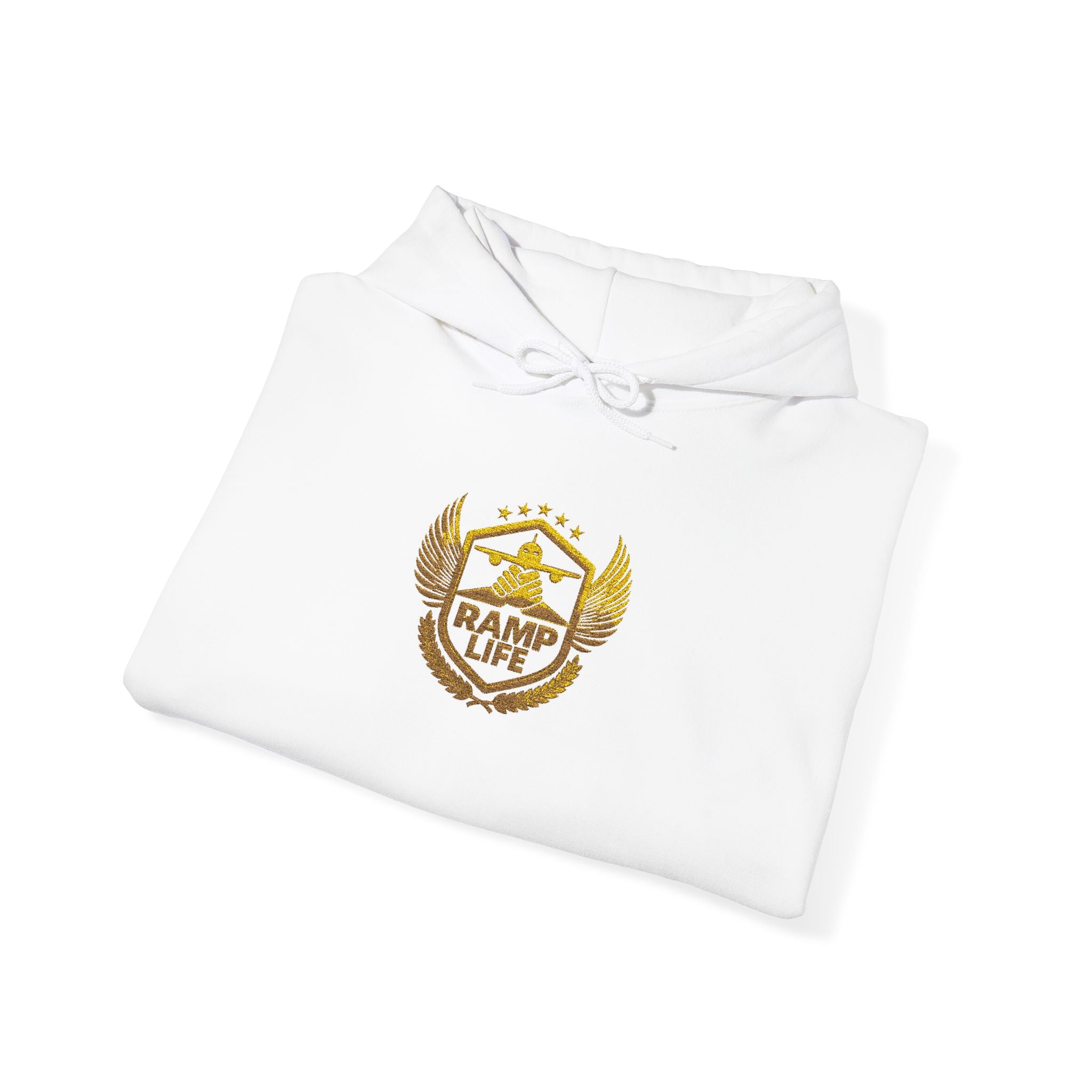 NIGEL Hoodie - Gold Leaf 'Camp Life' Crest Pullover