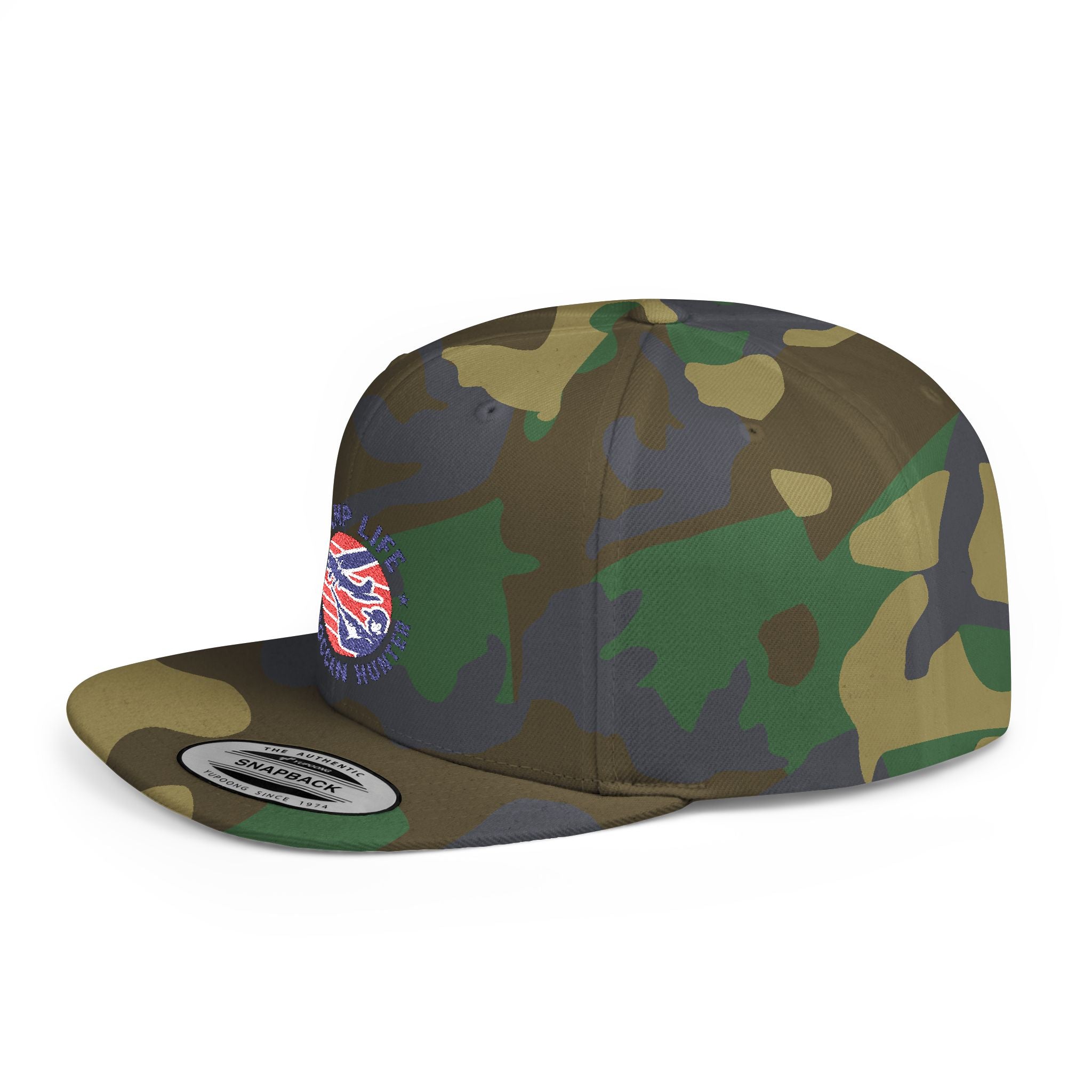 Snapback Hat — Ramp Life Moroccan Hunter Embroidered Flat Bill Cap