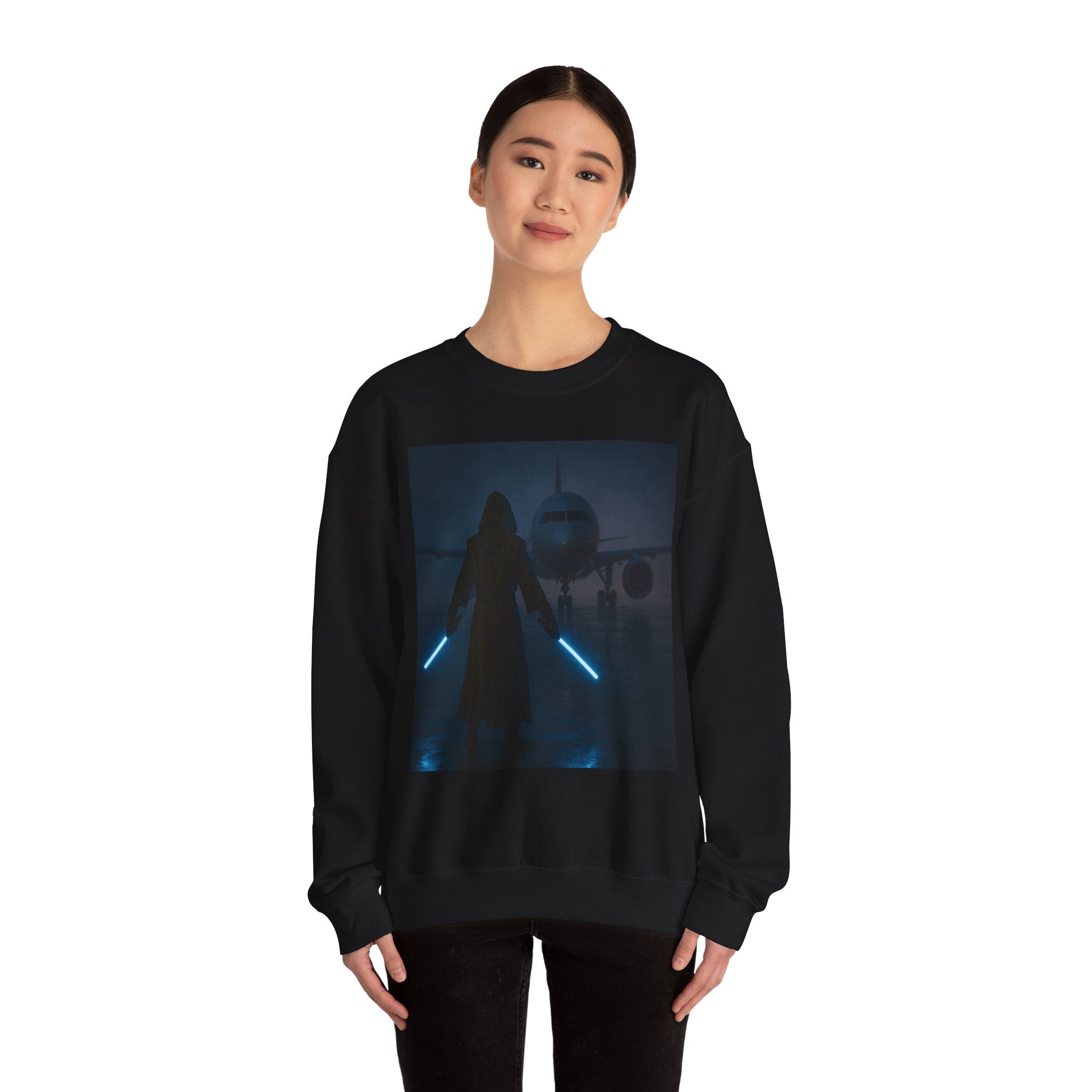 Ramp Life Crewneck Sweatshirt Jedi‑Vibe Aviation Ground Crew Design