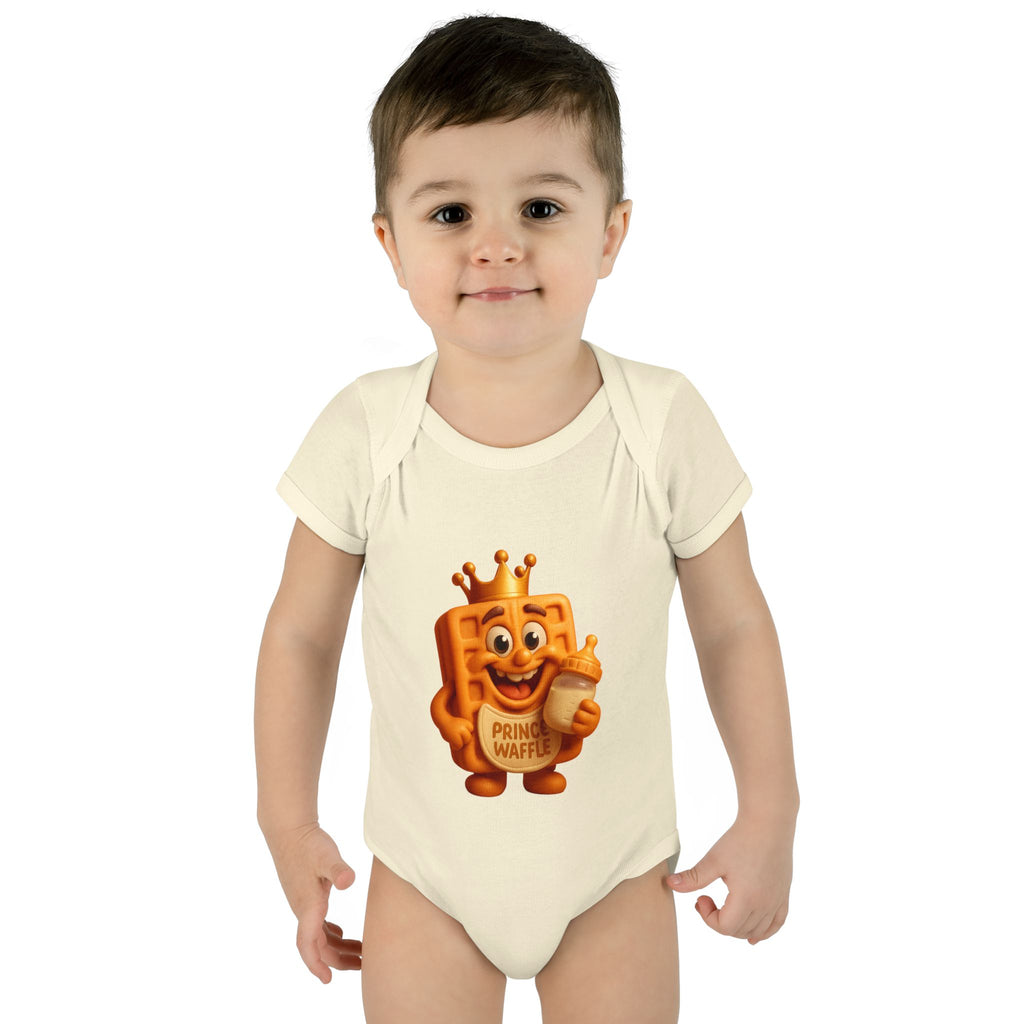 Infant Bodysuit — Cute 'Prince Waffle' Cartoon Baby Onesie