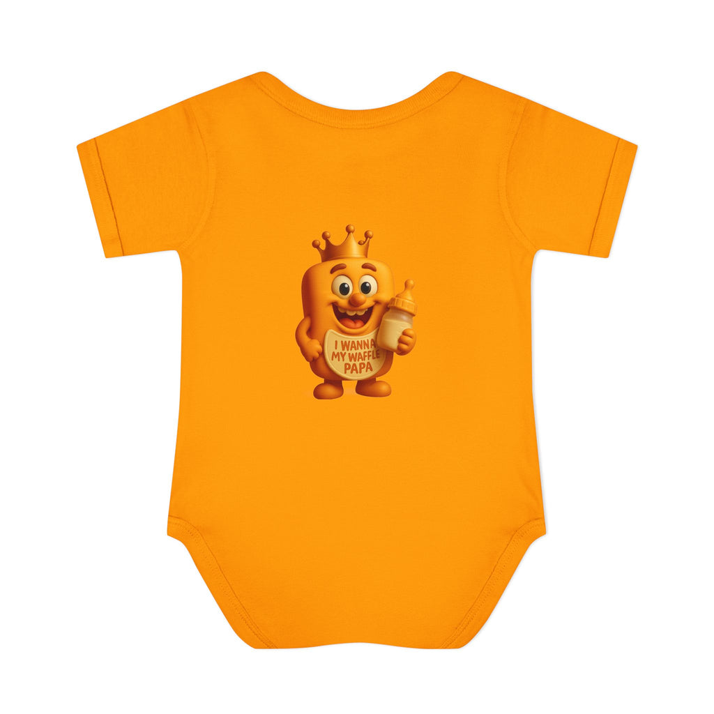 Infant Bodysuit — Cute 'Prince Waffle' Cartoon Baby Onesie