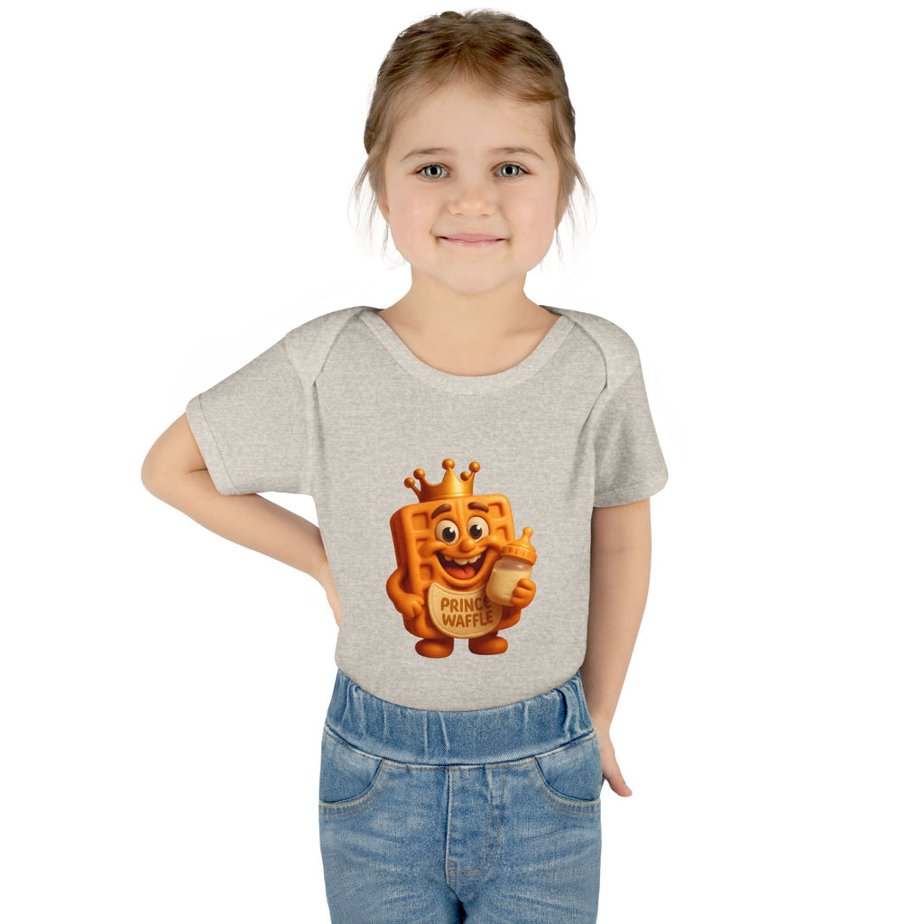 Infant Bodysuit — Cute 'Prince Waffle' Cartoon Baby Onesie