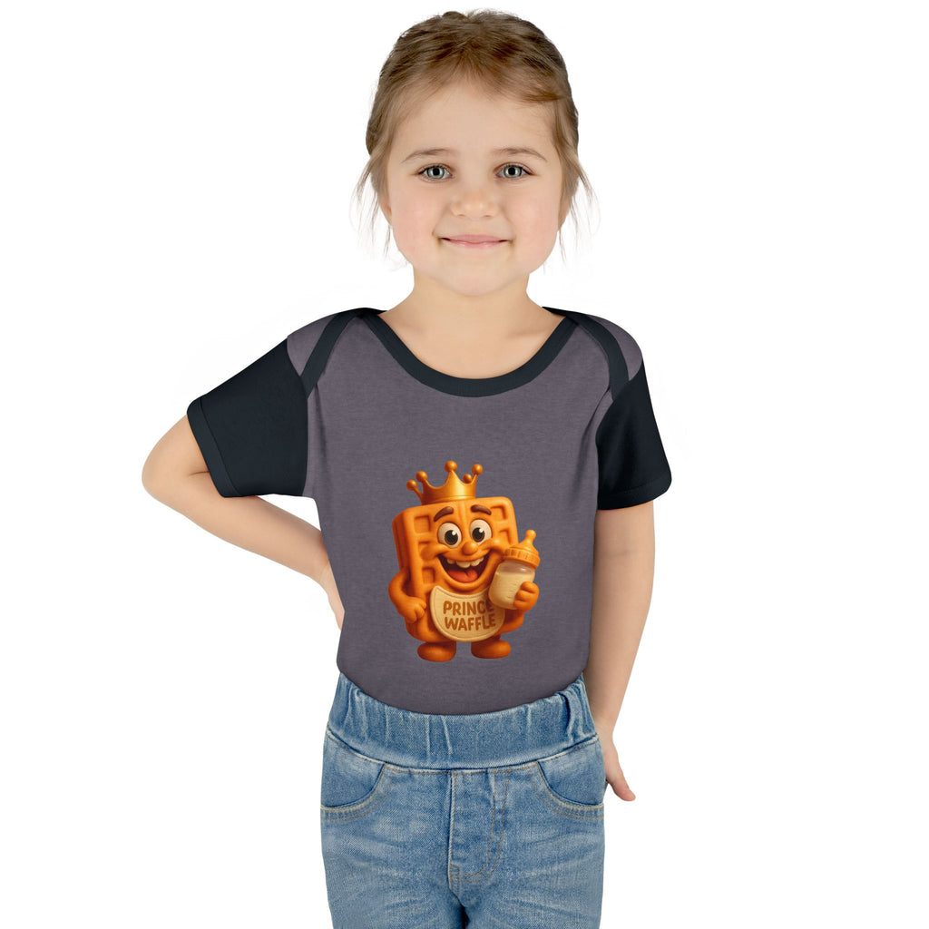 Infant Bodysuit — Cute 'Prince Waffle' Cartoon Baby Onesie