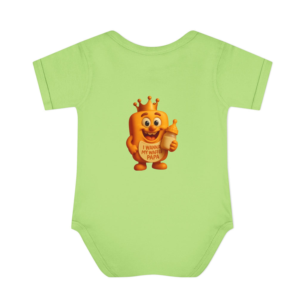Infant Bodysuit — Cute 'Prince Waffle' Cartoon Baby Onesie