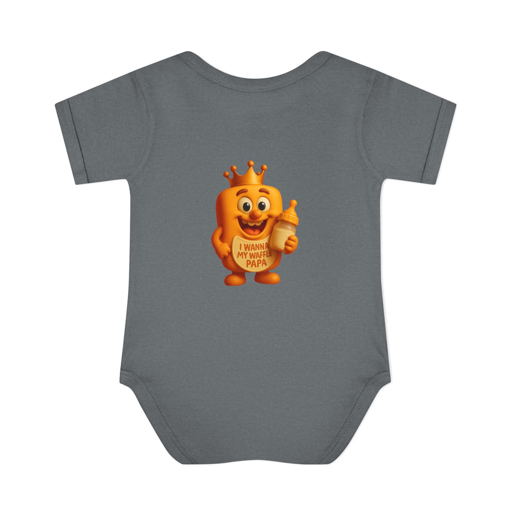 Infant Bodysuit — Cute 'Prince Waffle' Cartoon Baby Onesie