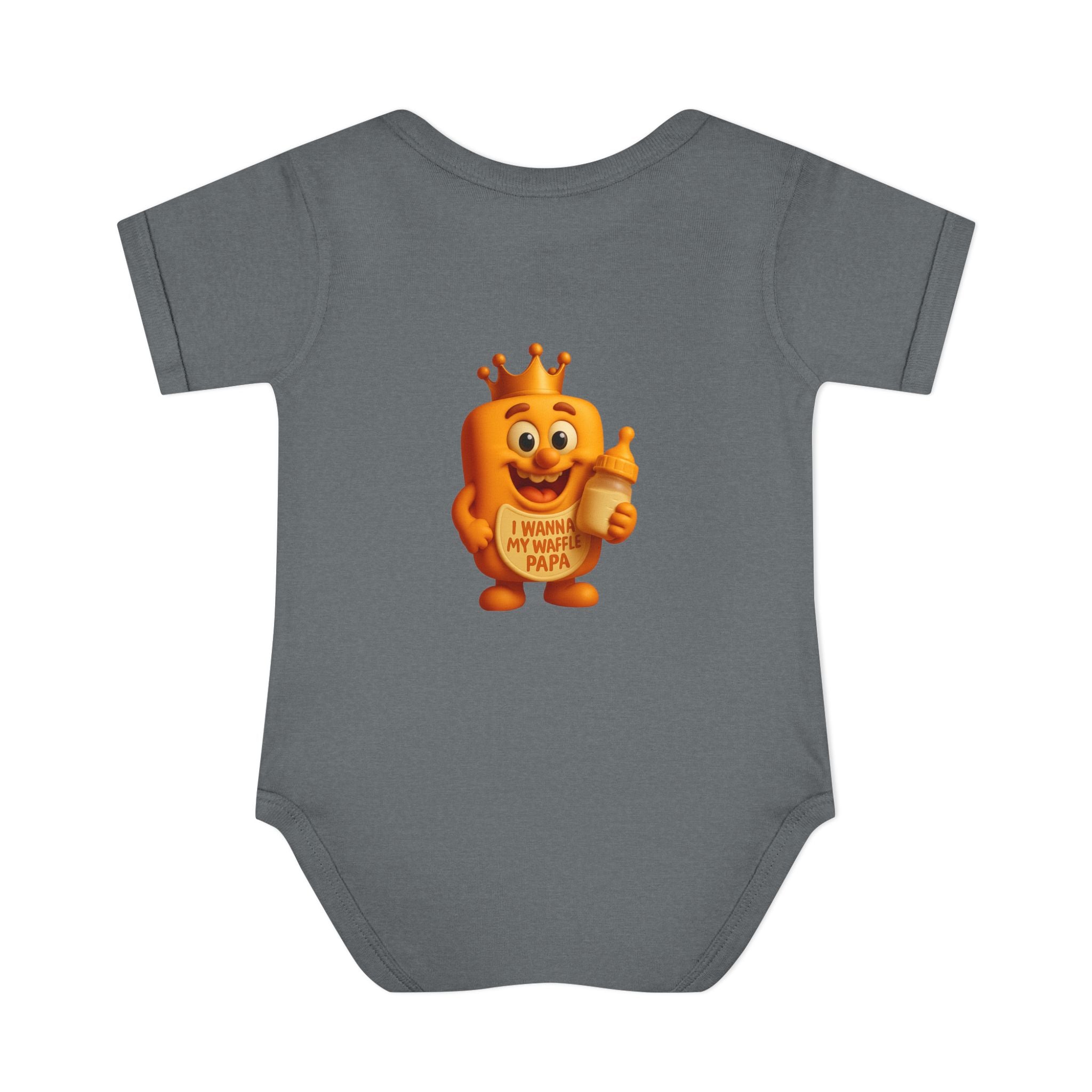 Infant Bodysuit — Cute 'Prince Waffle' Cartoon Baby Onesie