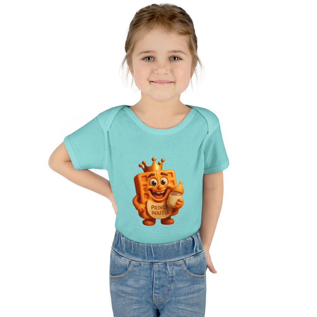 Infant Bodysuit — Cute 'Prince Waffle' Cartoon Baby Onesie