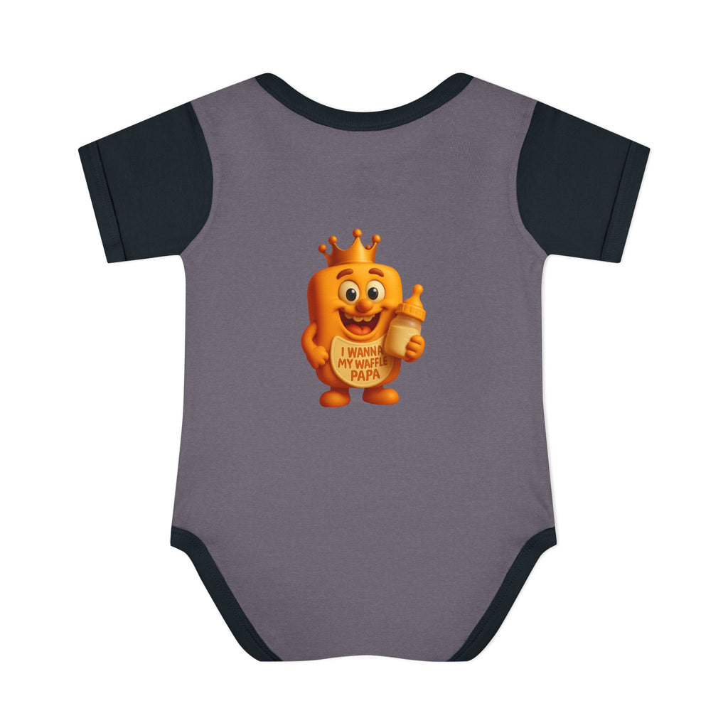 Infant Bodysuit — Cute 'Prince Waffle' Cartoon Baby Onesie