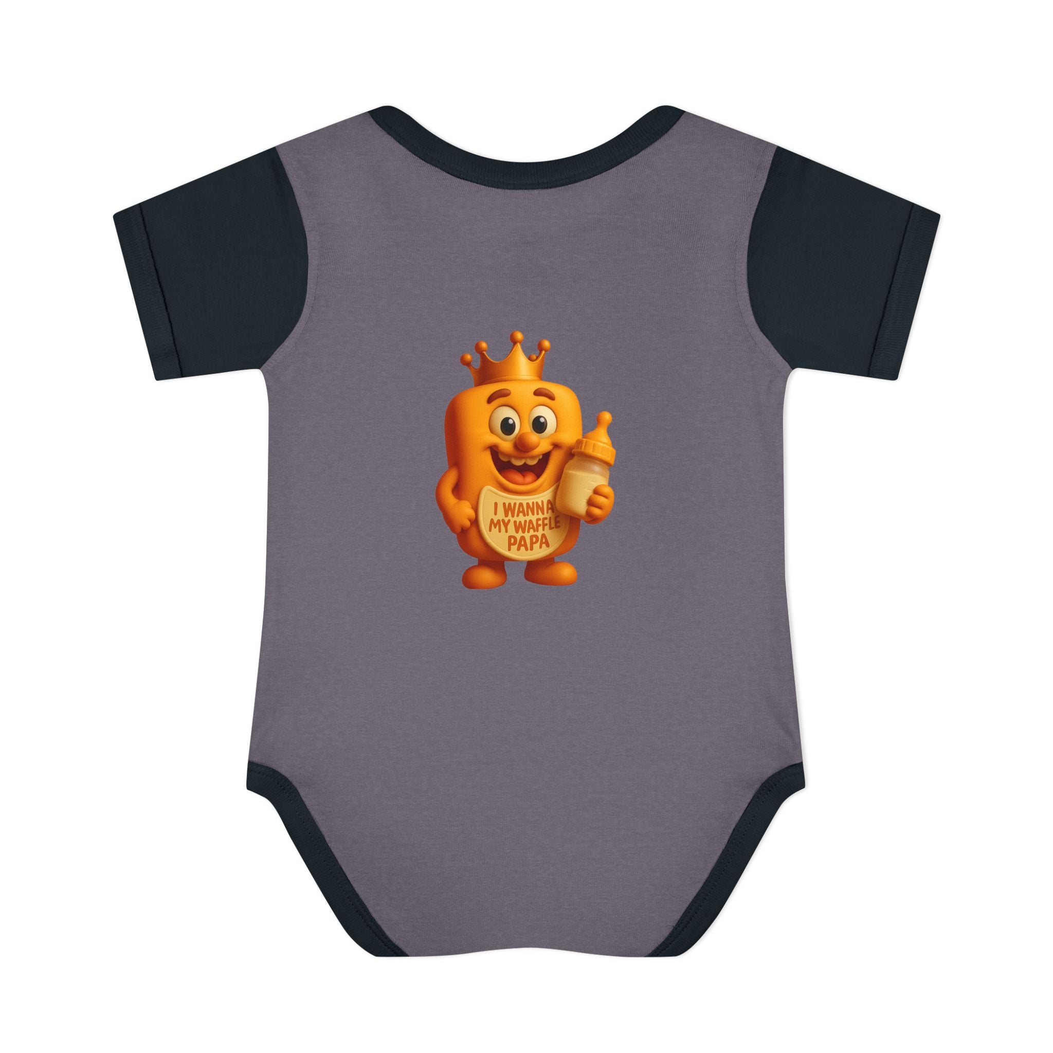 Infant Bodysuit — Cute 'Prince Waffle' Cartoon Baby Onesie