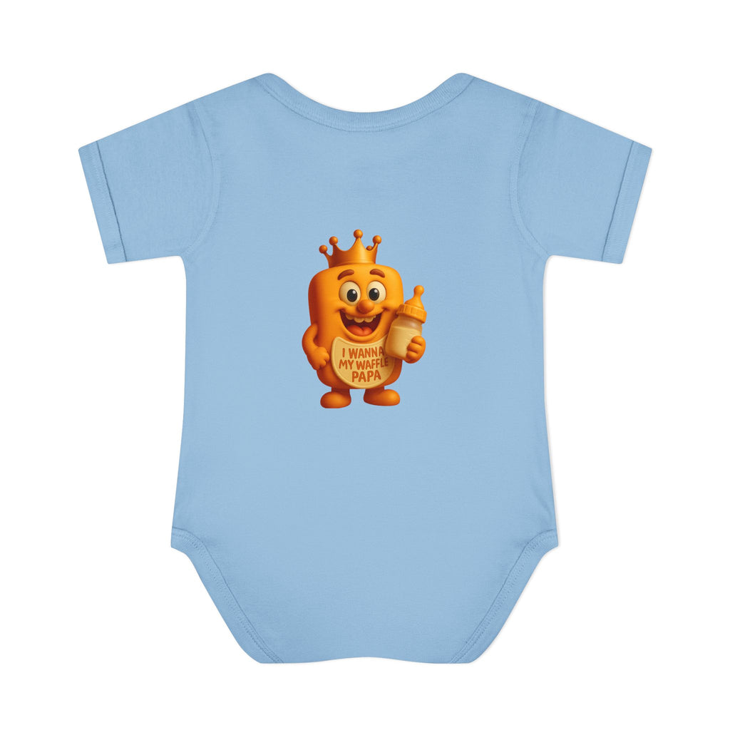 Infant Bodysuit — Cute 'Prince Waffle' Cartoon Baby Onesie