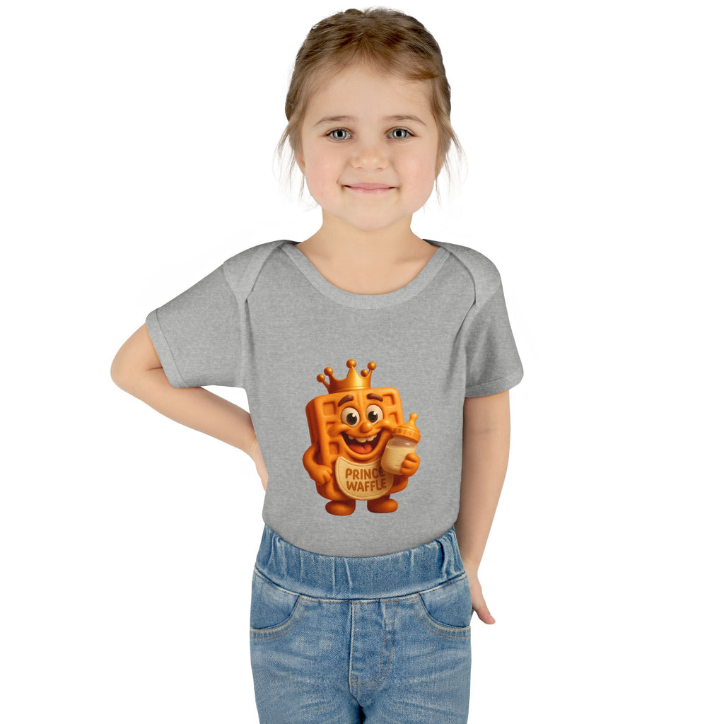 Infant Bodysuit — Cute 'Prince Waffle' Cartoon Baby Onesie