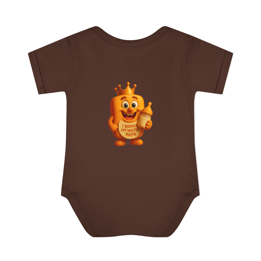 Infant Bodysuit — Cute 'Prince Waffle' Cartoon Baby Onesie
