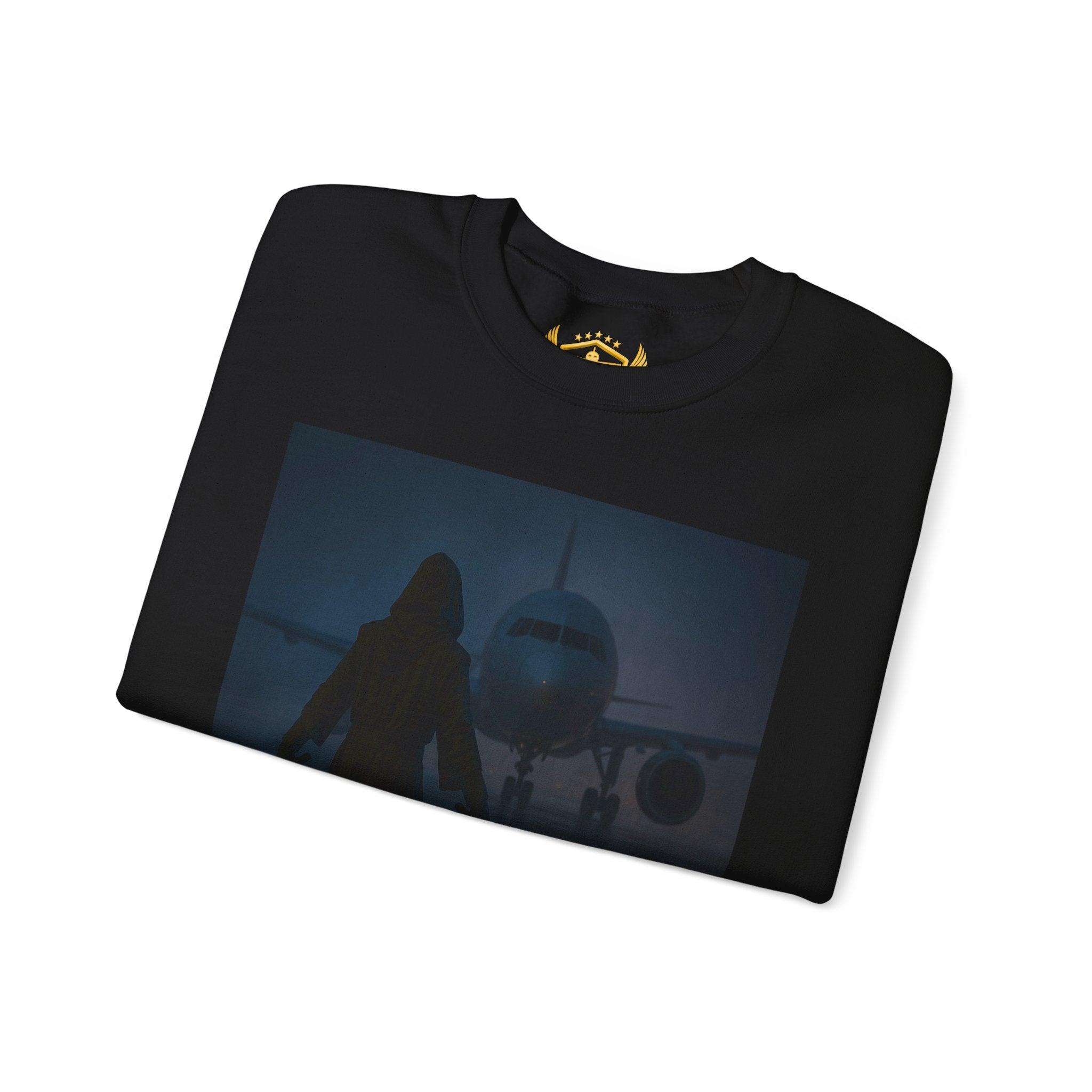 Ramp Life Crewneck Sweatshirt Jedi‑Vibe Aviation Ground Crew Design