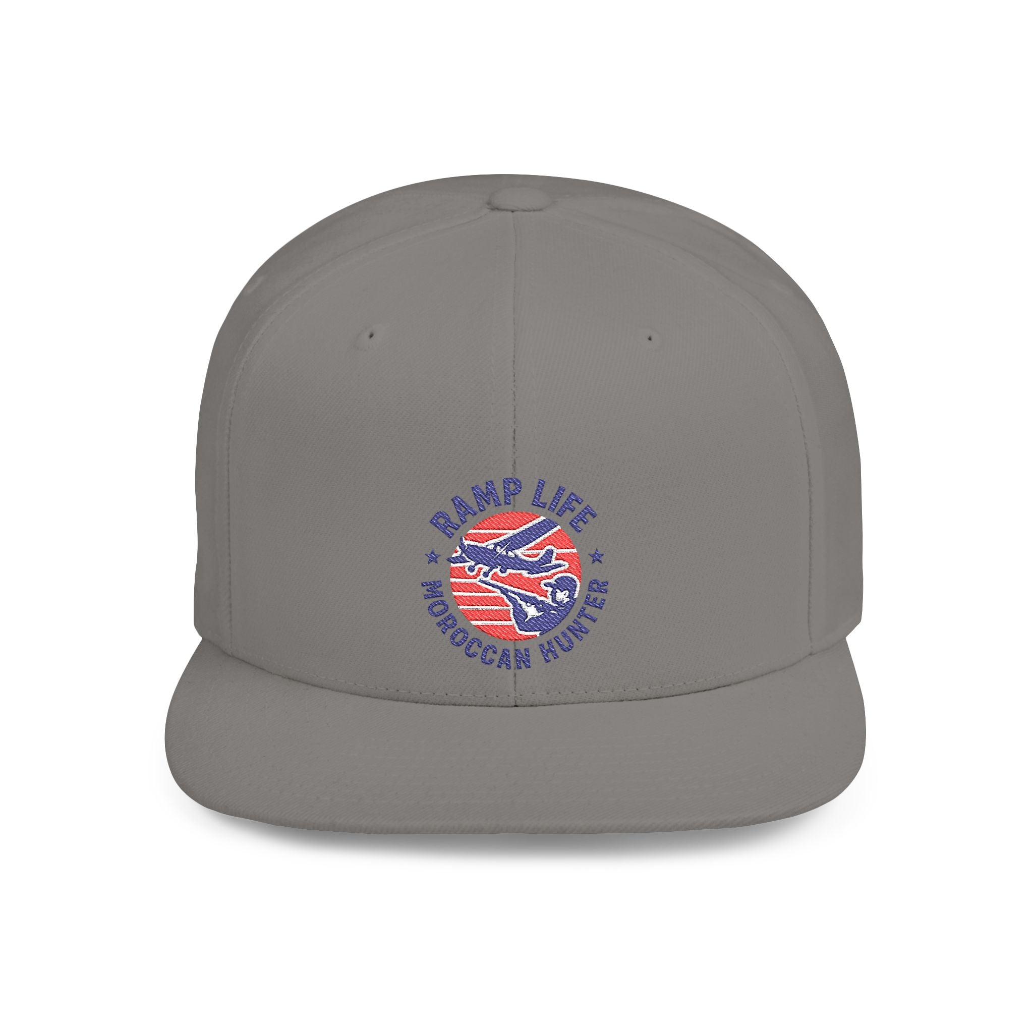Snapback Hat — Ramp Life Moroccan Hunter Embroidered Flat Bill Cap
