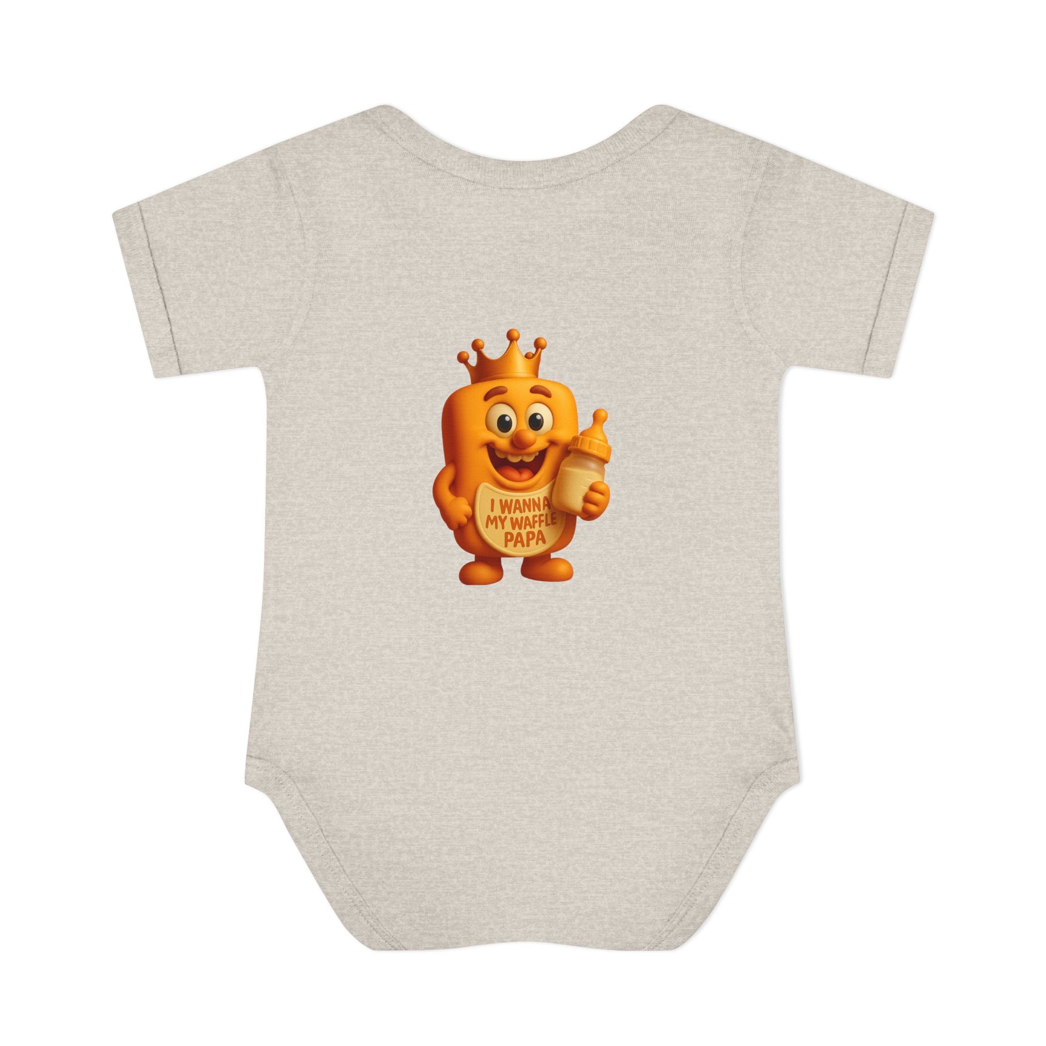 Infant Bodysuit — Cute 'Prince Waffle' Cartoon Baby Onesie