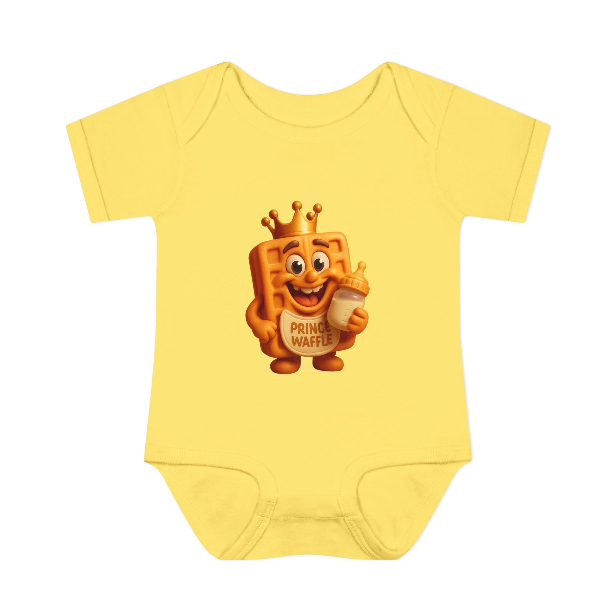 Infant Bodysuit — Cute 'Prince Waffle' Cartoon Baby Onesie