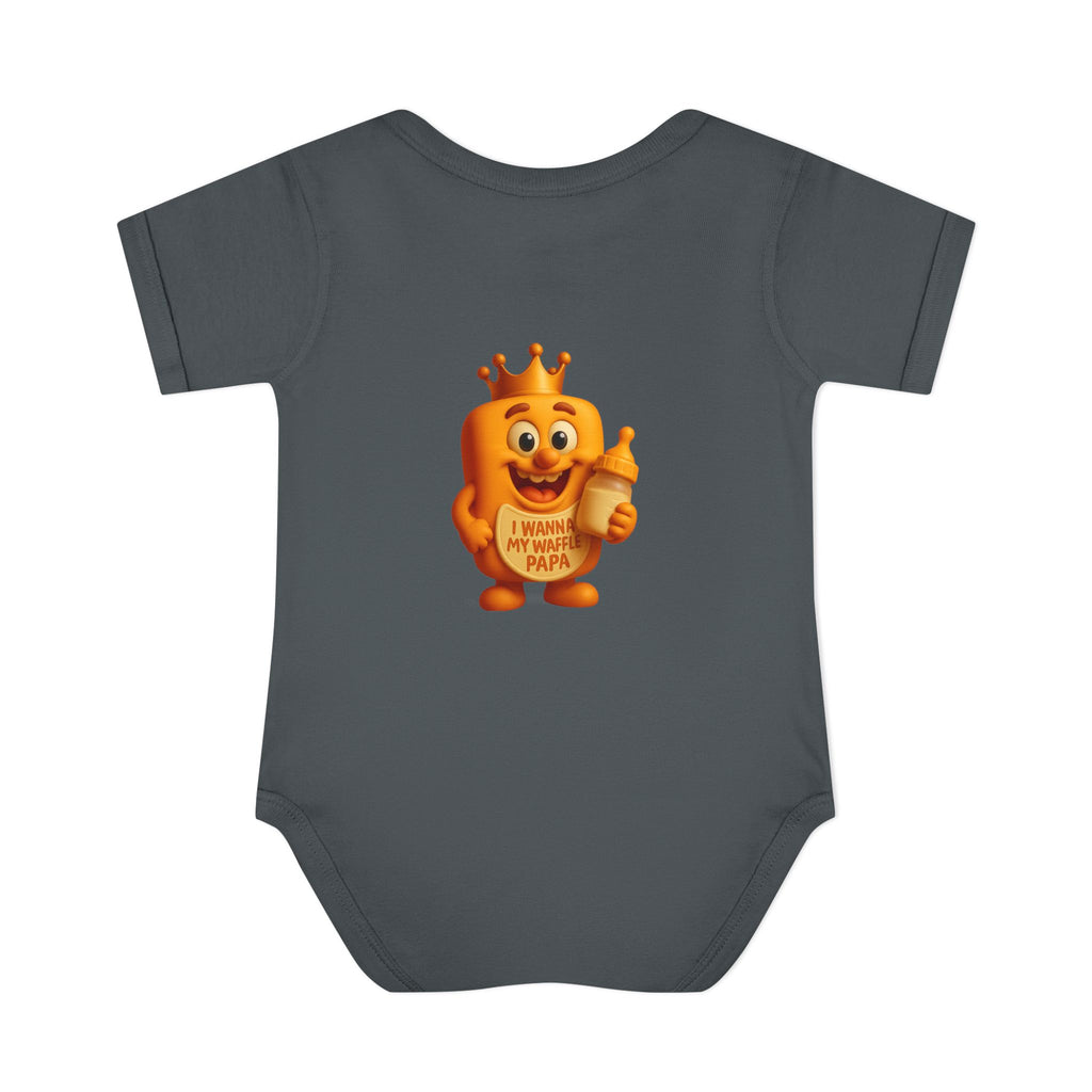 Infant Bodysuit — Cute 'Prince Waffle' Cartoon Baby Onesie