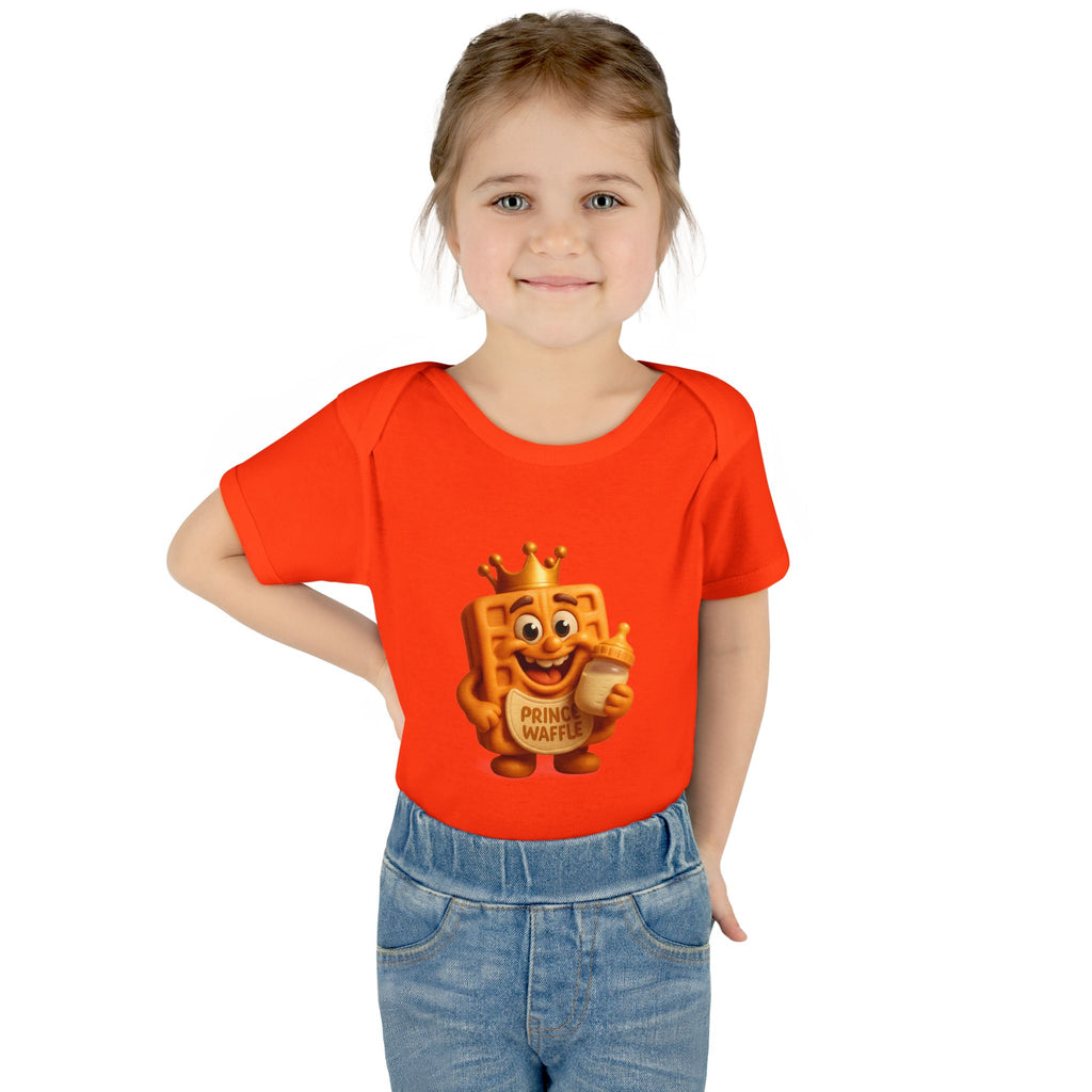 Infant Bodysuit — Cute 'Prince Waffle' Cartoon Baby Onesie