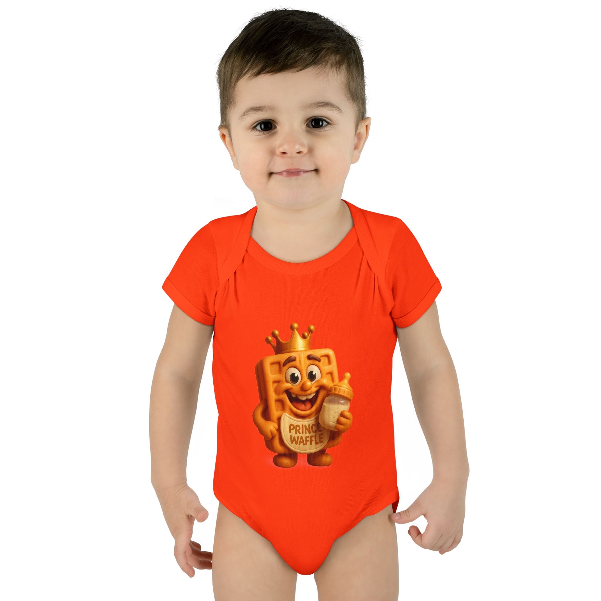 Infant Bodysuit — Cute 'Prince Waffle' Cartoon Baby Onesie