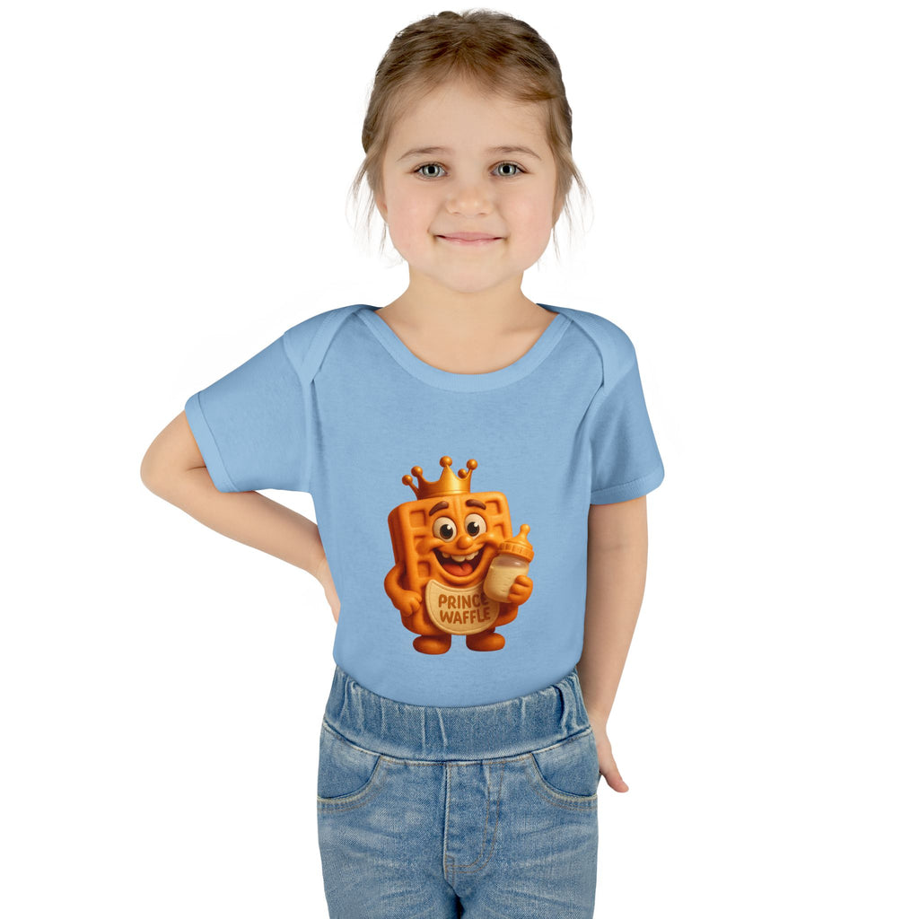 Infant Bodysuit — Cute 'Prince Waffle' Cartoon Baby Onesie