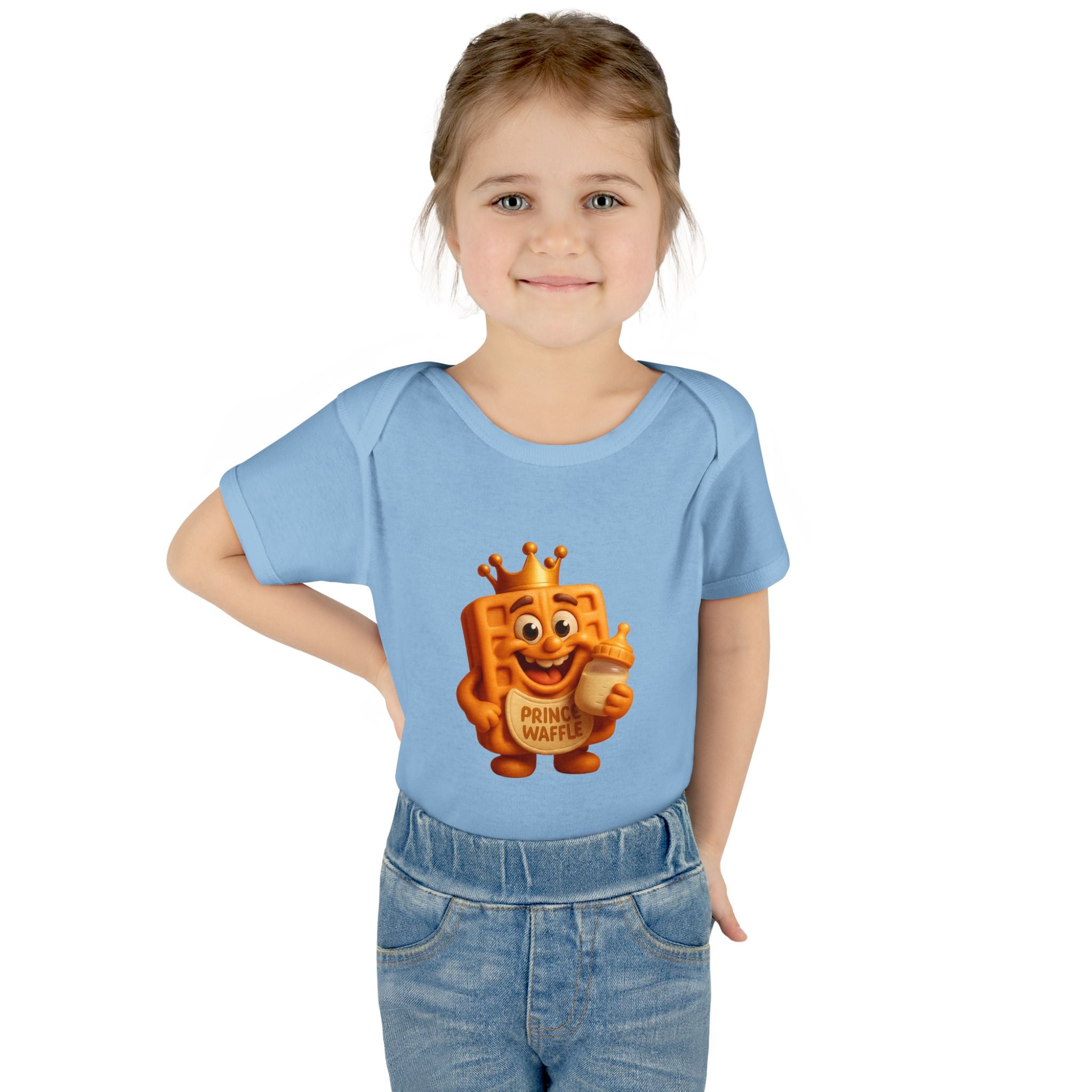 Infant Bodysuit — Cute 'Prince Waffle' Cartoon Baby Onesie