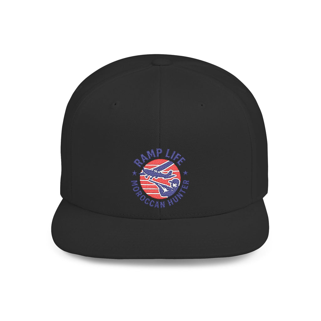Snapback Hat — Ramp Life Moroccan Hunter Embroidered Flat Bill Cap