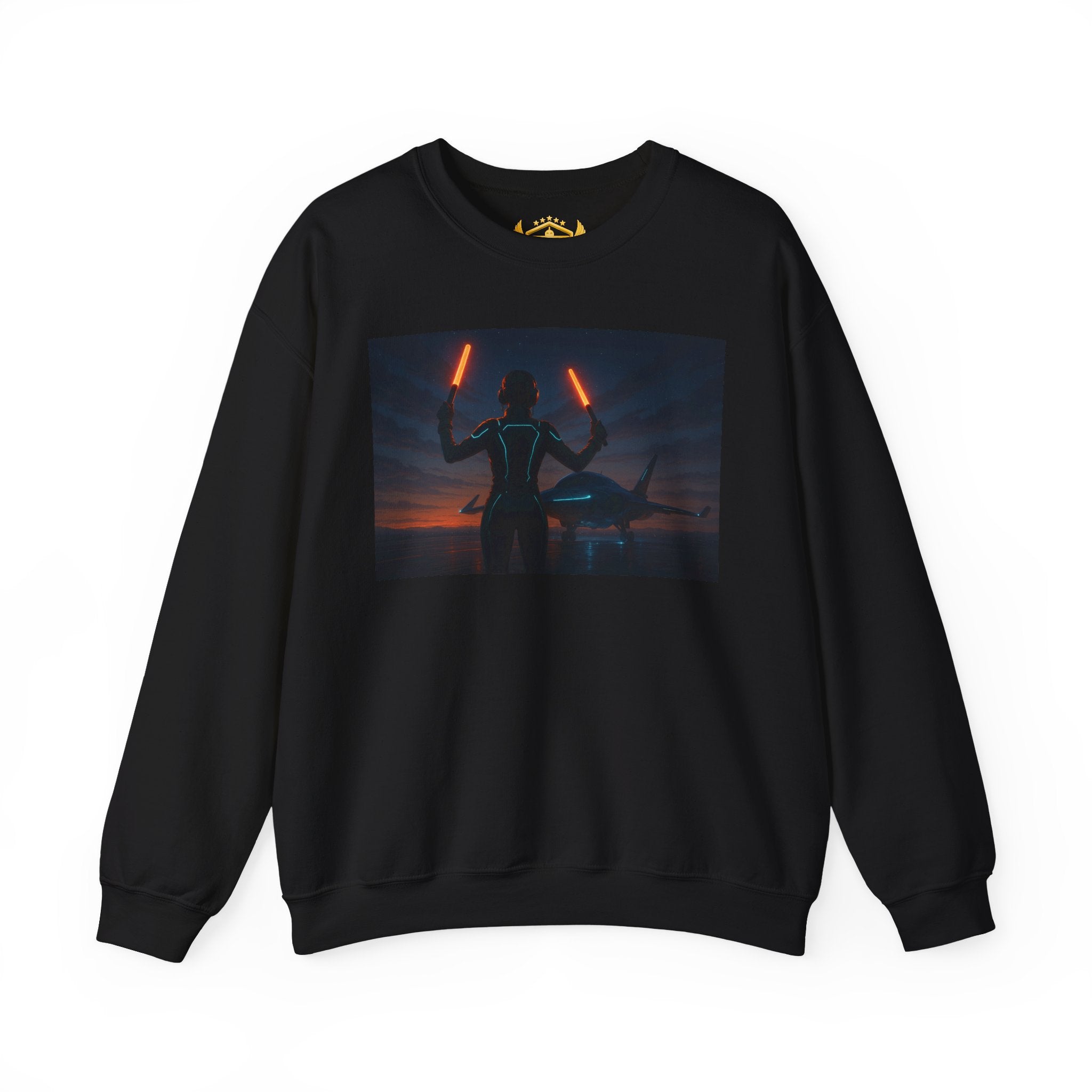 Ramp Crew Cyber‑Aviation Sweatshirt — Futuristic Ground Support Streetwear