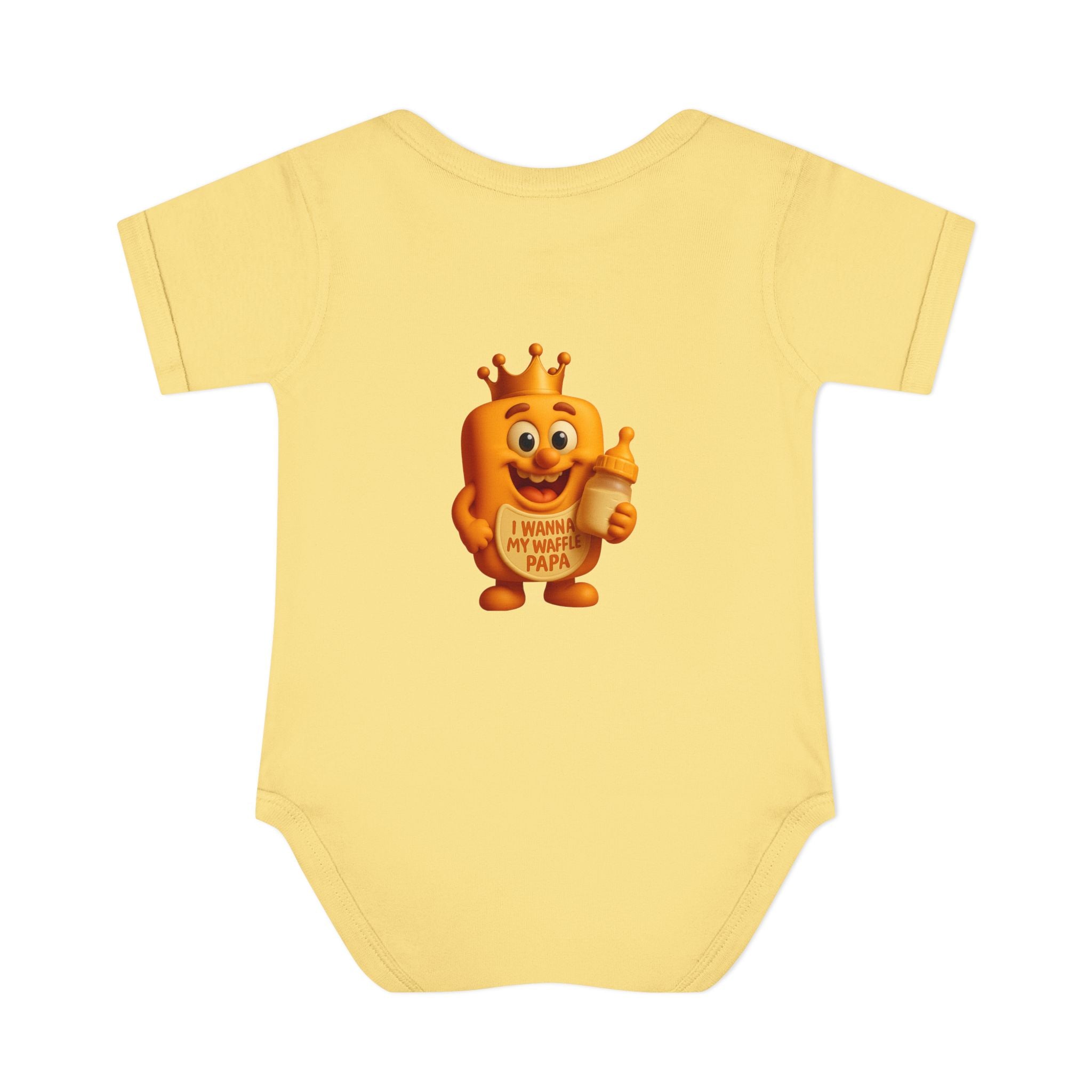 Infant Bodysuit — Cute 'Prince Waffle' Cartoon Baby Onesie