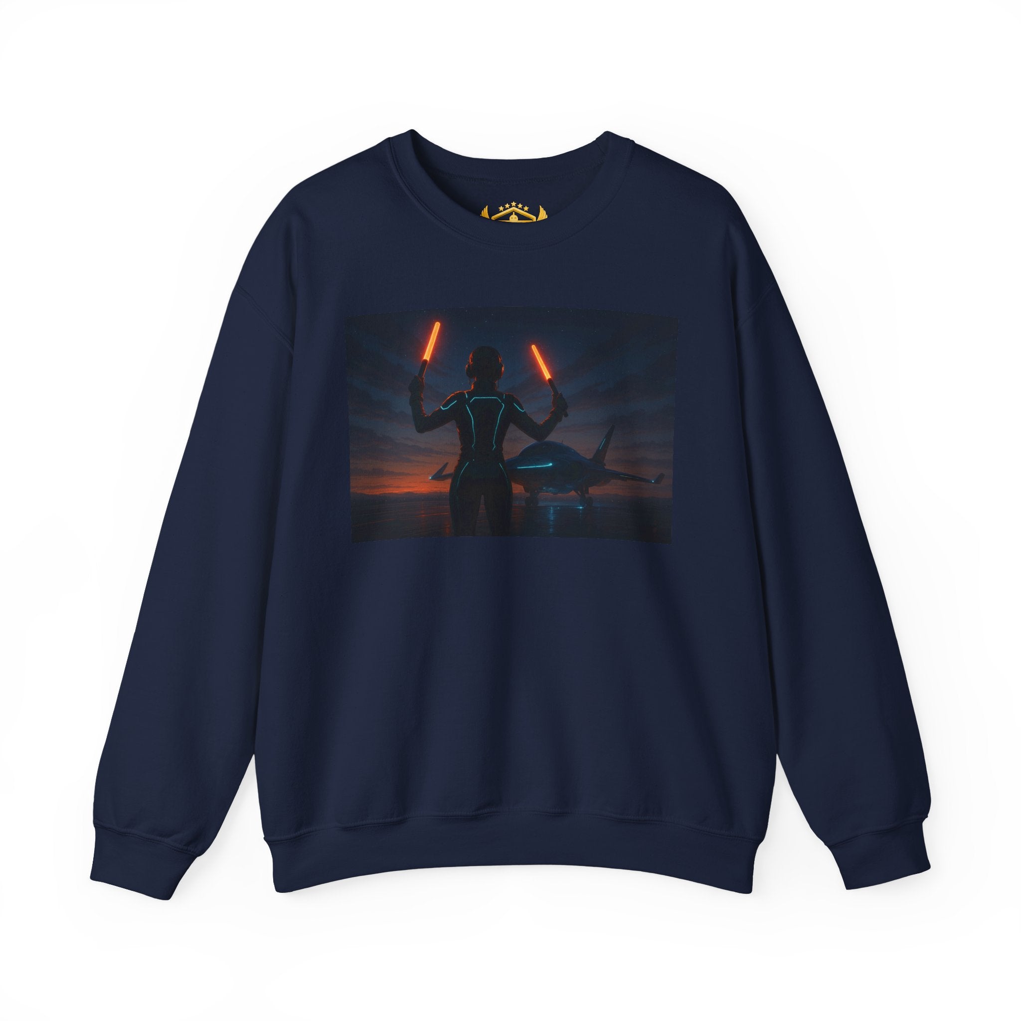 Ramp Crew Cyber‑Aviation Sweatshirt — Futuristic Ground Support Streetwear