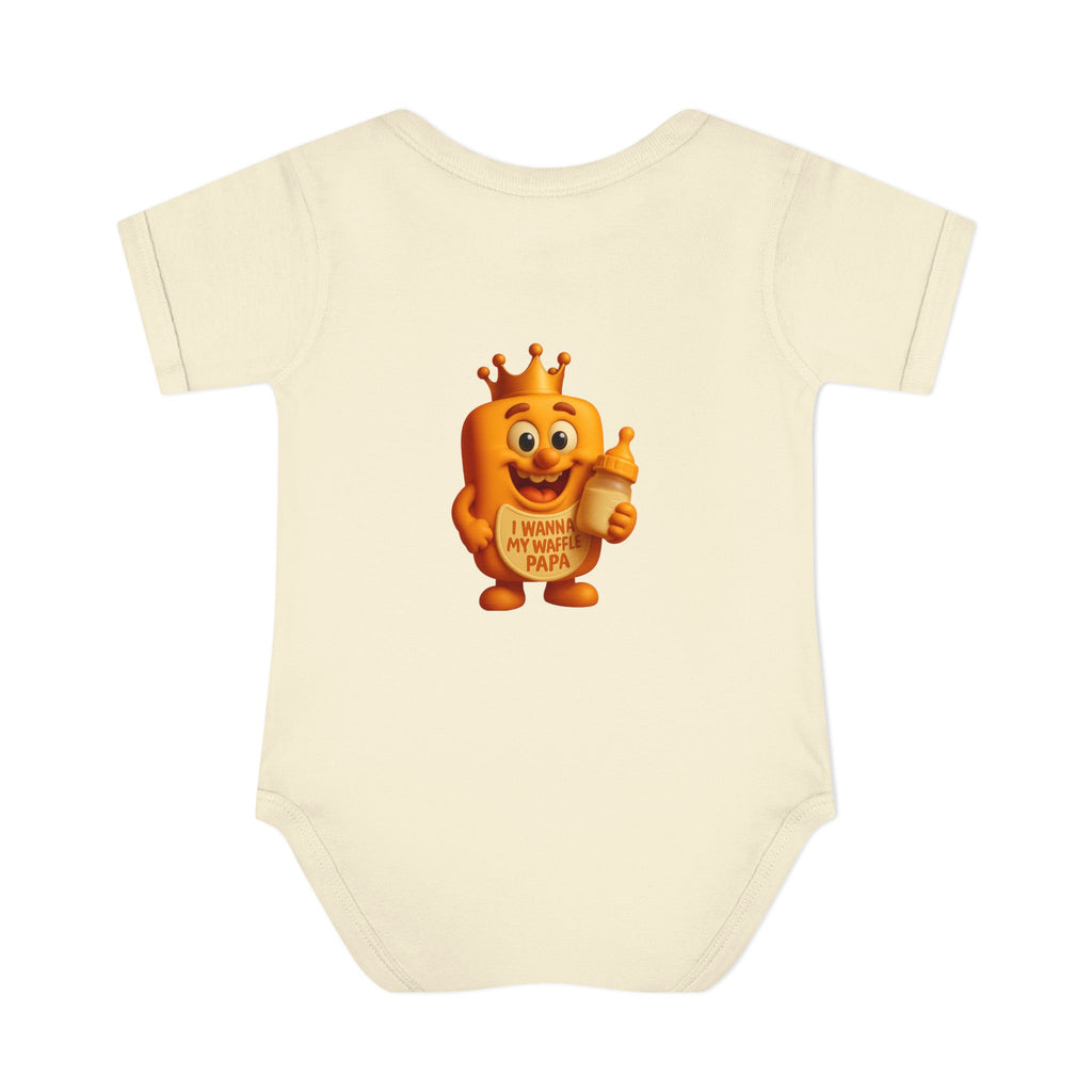 Infant Bodysuit — Cute 'Prince Waffle' Cartoon Baby Onesie