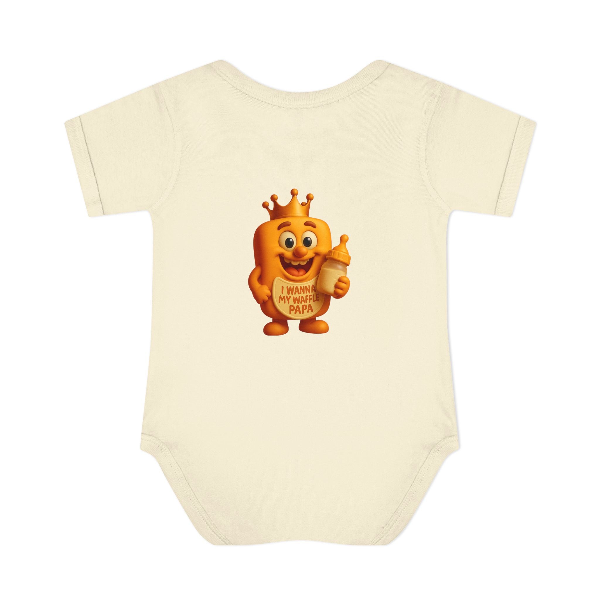Infant Bodysuit — Cute 'Prince Waffle' Cartoon Baby Onesie